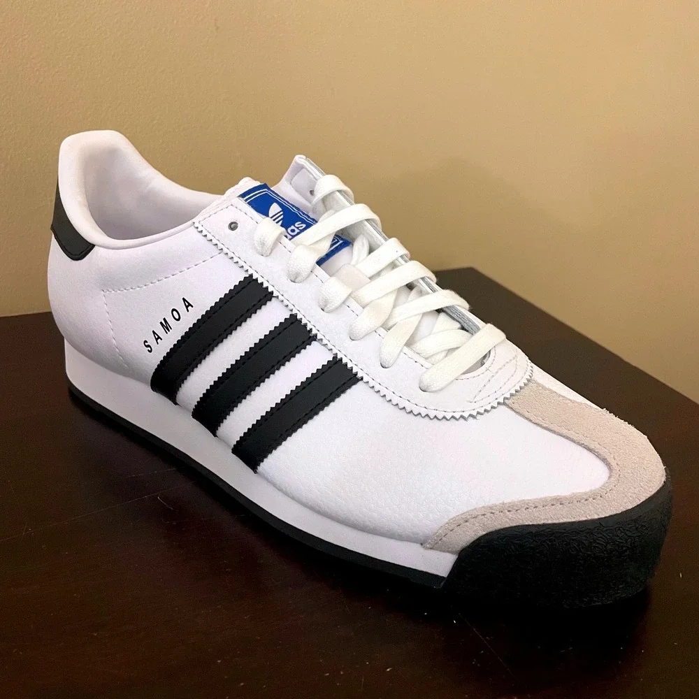 Adidas Samoa Mens Shoes Cloud White‎ Black Retro Sneakers G13264 Size 10 NEW